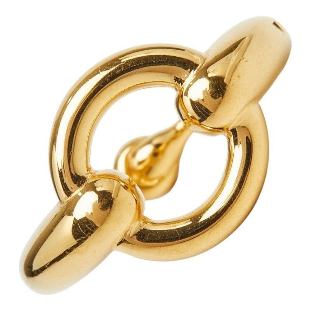 Hermes Mors Scarf Ring Plated Gold